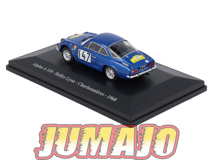 ALP19 Voiture 1/43 Eligor RENAULT Alpine A 110 Rallye Lyon Charbonnières #147 1968