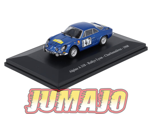 ALP19 Voiture 1/43 Eligor RENAULT Alpine A 110 Rallye Lyon Charbonnières #147 1968