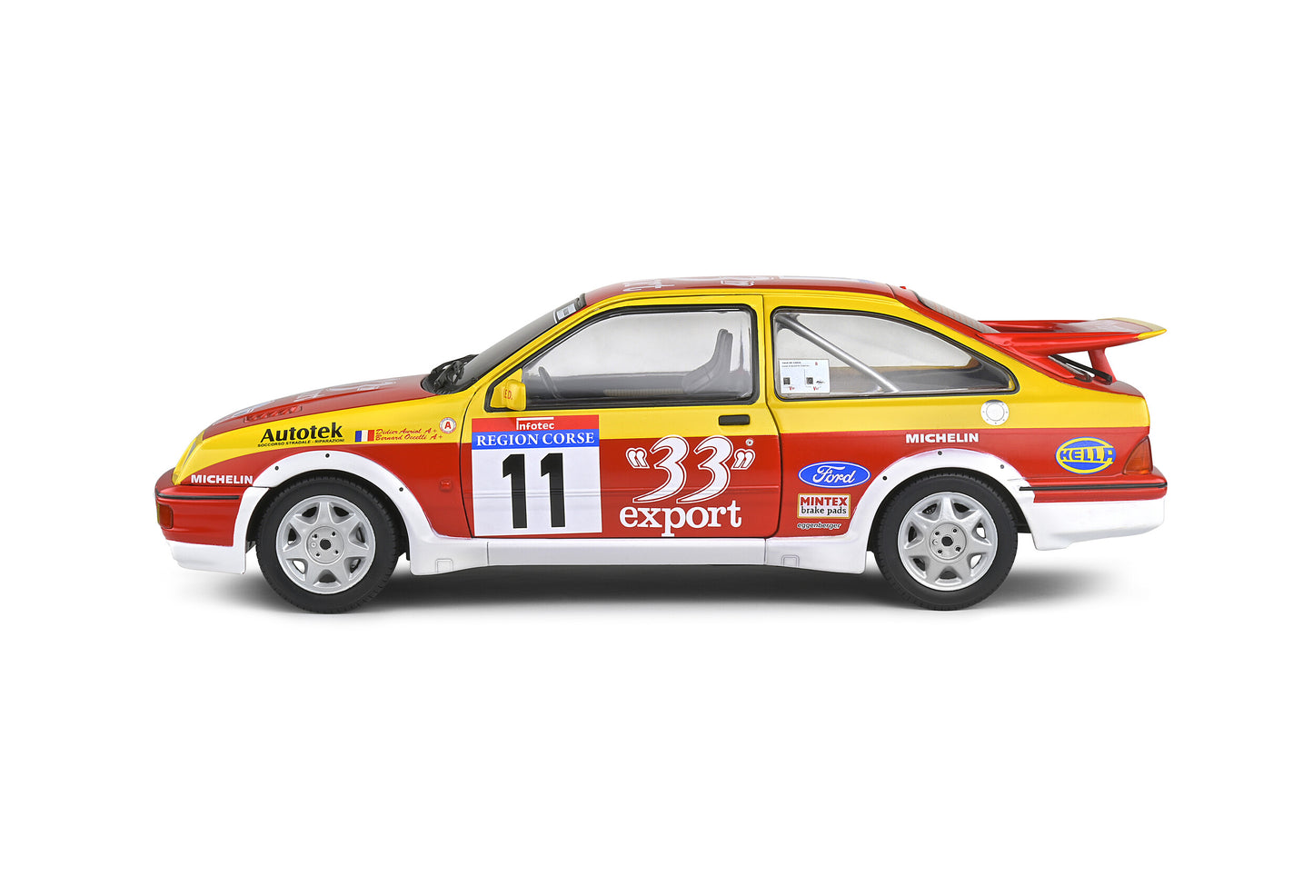 DH103 Voiture 1/18 SOLIDO FORD Sierra Cosworth 1987 #11 Tour De Corse