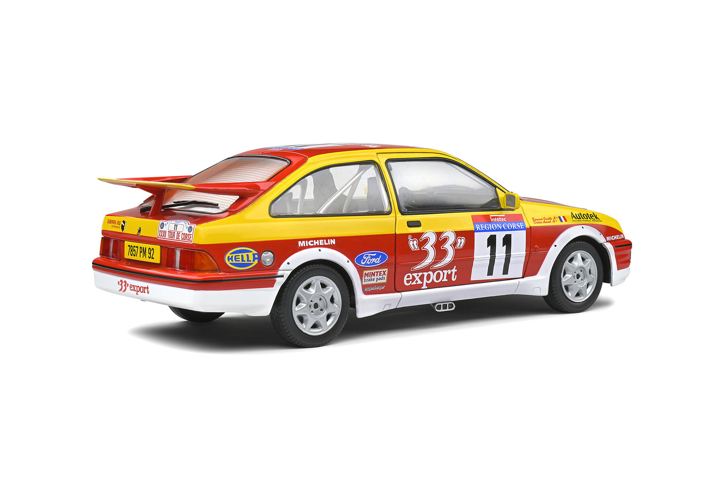 DH103 Voiture 1/18 SOLIDO FORD Sierra Cosworth 1987 #11 Tour De Corse