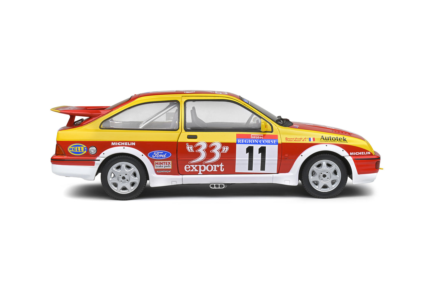 DH103 Voiture 1/18 SOLIDO FORD Sierra Cosworth 1987 #11 Tour De Corse