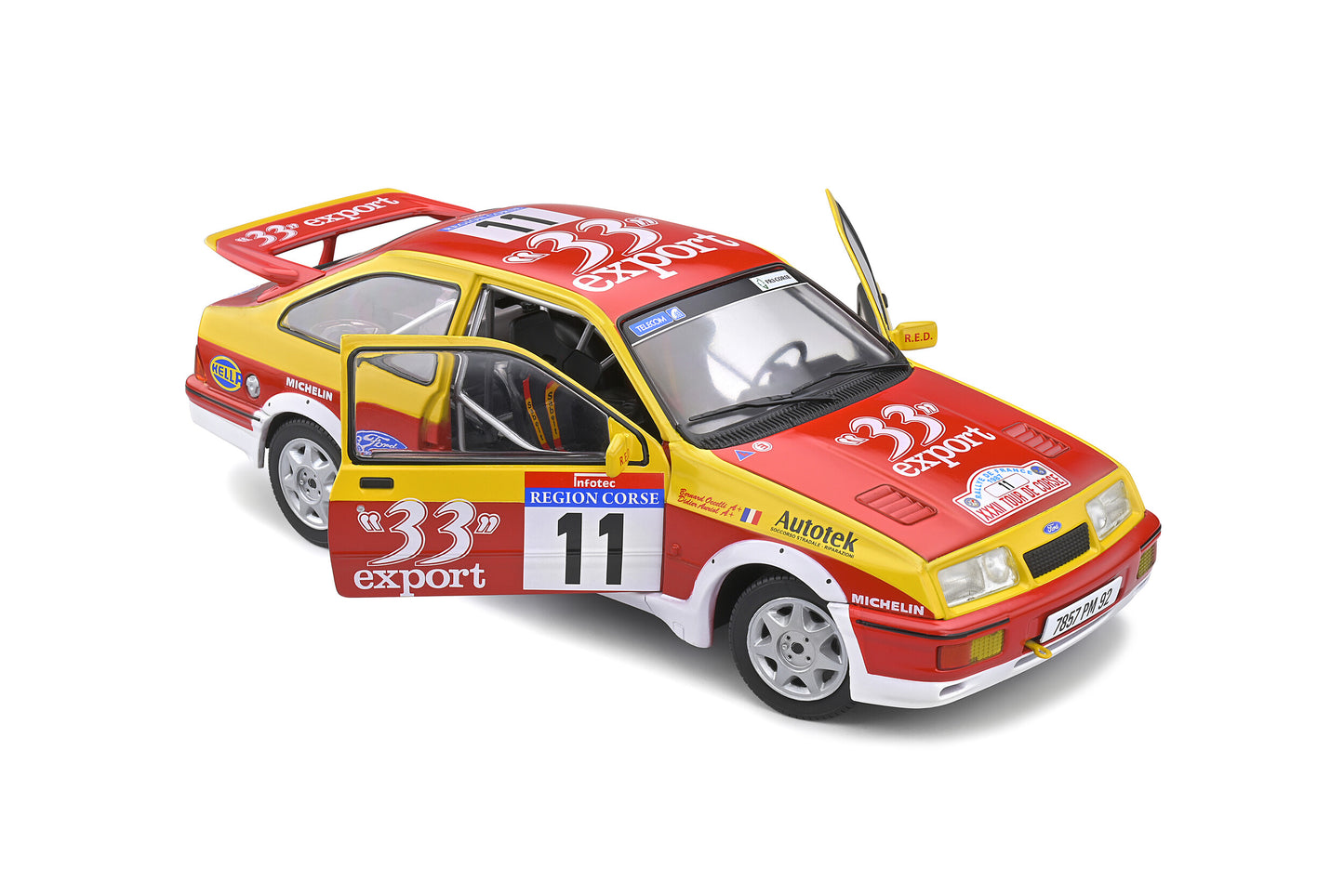 DH103 Voiture 1/18 SOLIDO FORD Sierra Cosworth 1987 #11 Tour De Corse