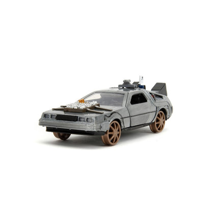 J786 Voiture 1/32 JADA  "back to the future" : DeLorean Retour vers le futur III (Rail)