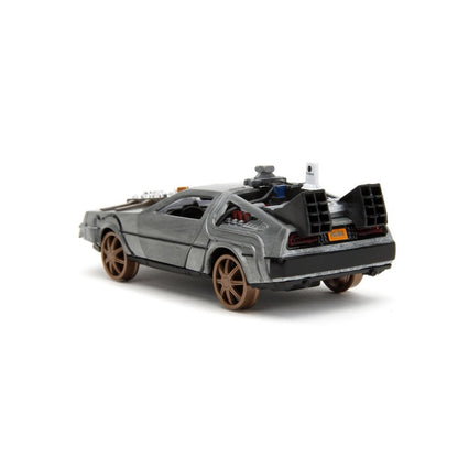 J786 Voiture 1/32 JADA  "back to the future" : DeLorean Retour vers le futur III (Rail)