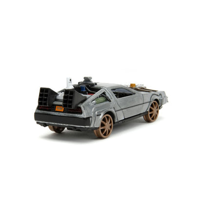 J786 Voiture 1/32 JADA  "back to the future" : DeLorean Retour vers le futur III (Rail)