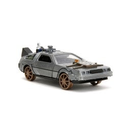 J786 Voiture 1/32 JADA  "back to the future" : DeLorean Retour vers le futur III (Rail)