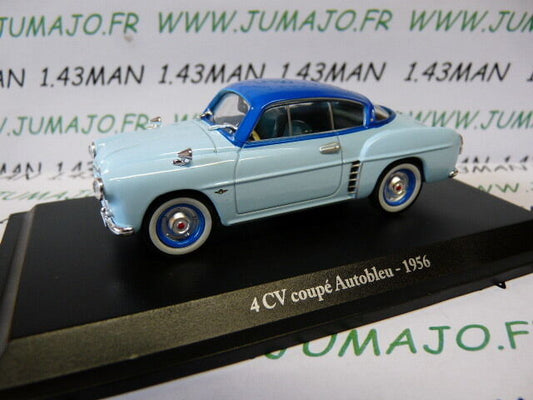 4CVZ Voiture 1/43 ELIGOR hachettes renault 4CV Autobleu 1956
