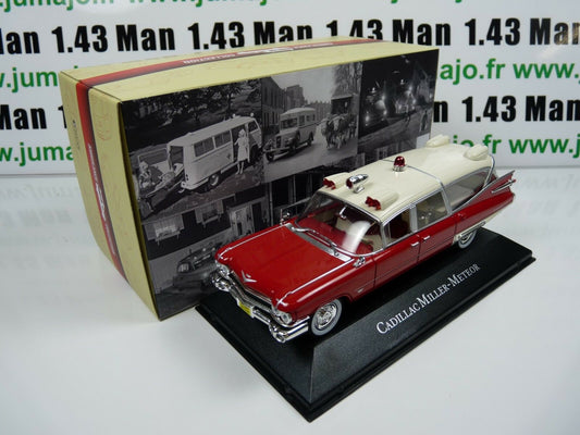 AMB2 1/43 IXO atlas AMBULANCE COLLECTION CADILLAC Miller Meteor 59 ghostbuster
