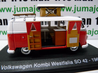 CC2 1/43 camping cars hachettes VOLKSWAGEN  Kombi T1 Westfalia SO 42