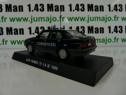 CR22Z voiture 1/43 CARABINIERI : ALFA ROMEO 75 1.8 IE 1988
