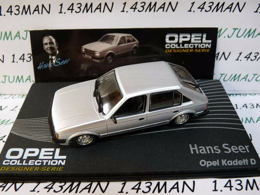 OPE139 1/43 IXO designer serie OPEL : KADETT D Hans Seer Silver thermopompe