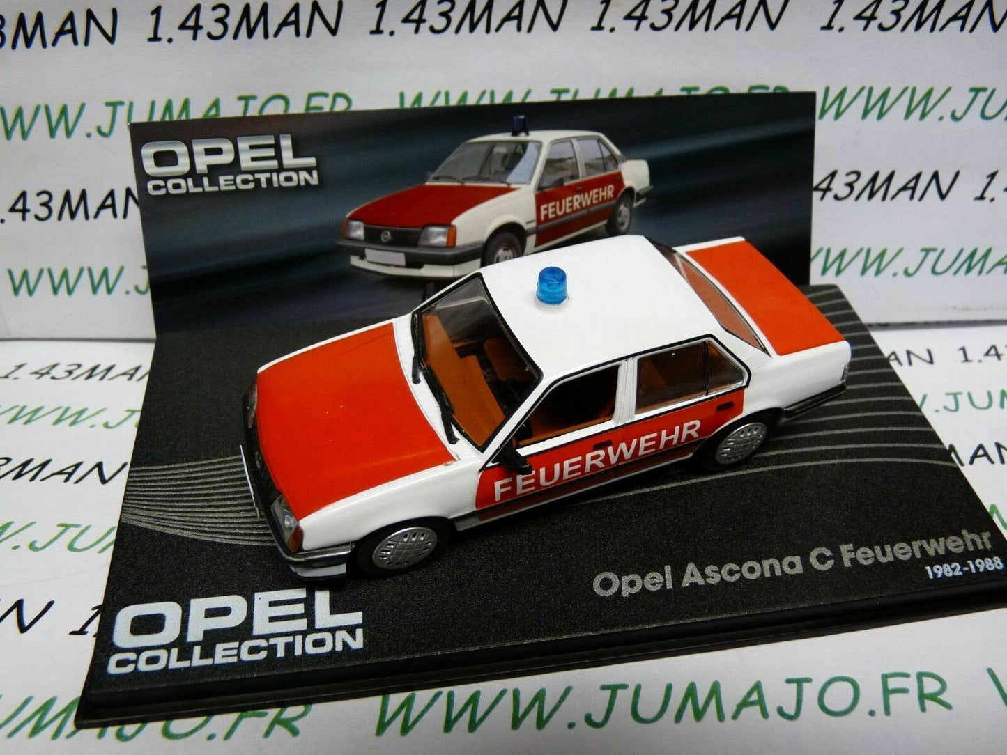 OPE66 voiture 1/43 IXO OPEL collection : ASCONA C feuerwehr pompier 1982/1988