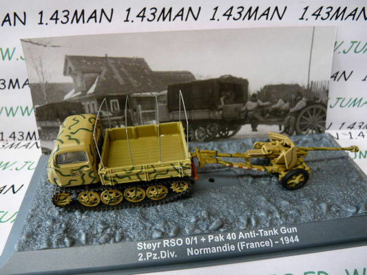 PZ8 véhicule militaire 1/72 PANZER : STEYR RSO 0/1 + pak 40 anti-tank gun 1944
