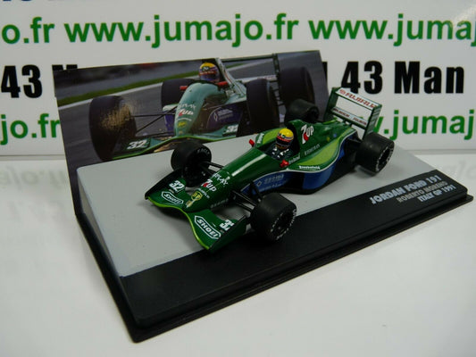 FOR20 voiture eaglemoss 1/43 F1 BRESIL Formule 1 JORDAN FORD 191 R.Moreno 1991