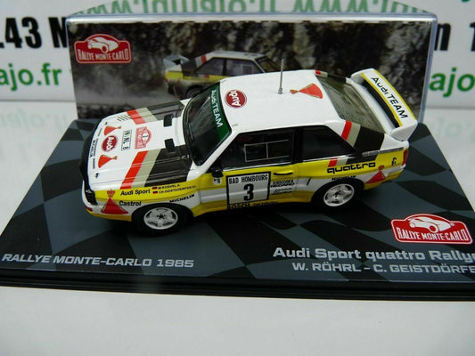 RMIT5 1/43 IXO Rallye Monte Carlo : AUDI Sport QUATTRO rallye 1985 Röhrl