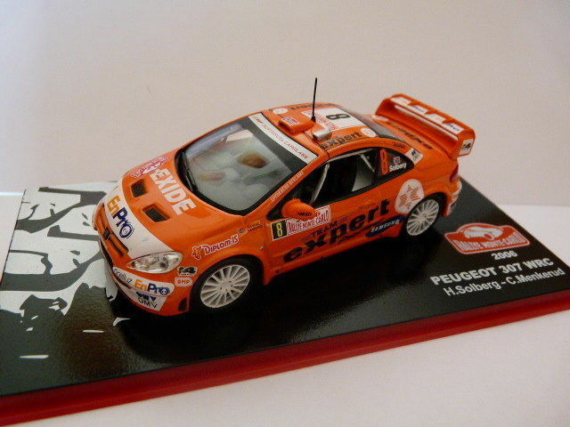 RMC99 1/43 IXO altaya Rallye Monte Carlo peugeot 307 WRC orange 2006 SOLBERG