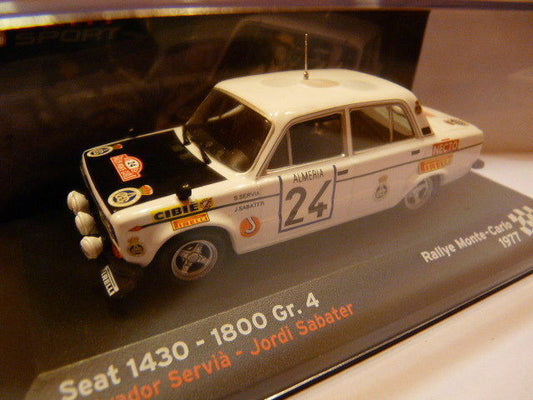 RES3 voiture 1/43 IXO altaya SEAT de Rallye : 1430 -1800 Gr.4 Monte Carlo 1977