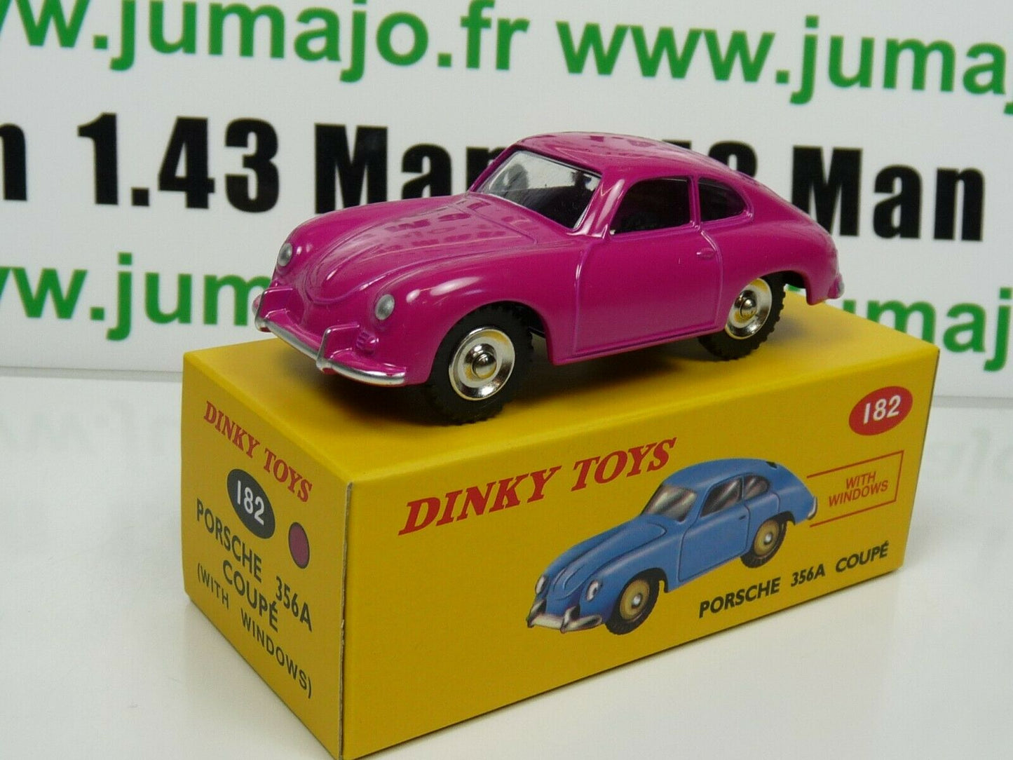 DT269 Voiture 1/43 réédition DINKY TOYS DeAgostini : PORSCHE 356A coupé Rose