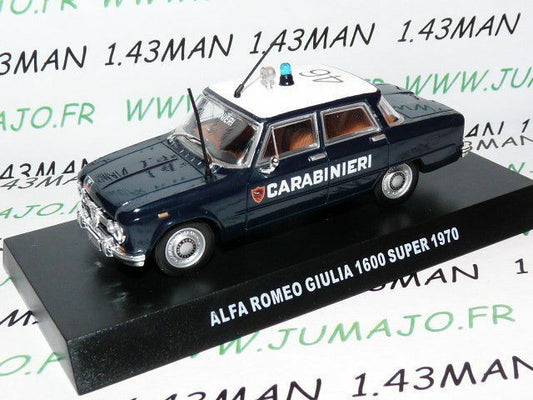 CR51 voiture POLICE 1/43 CARABINIERI : ALFA ROMEO Giulia 1600 super 1970