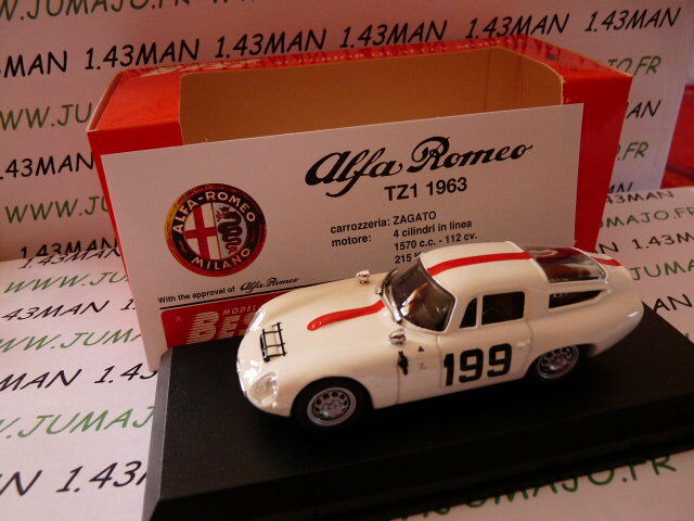 IT53 voiture1/43 BEST : ALFA ROMEO TZ1 Monza 1964 blanche #199