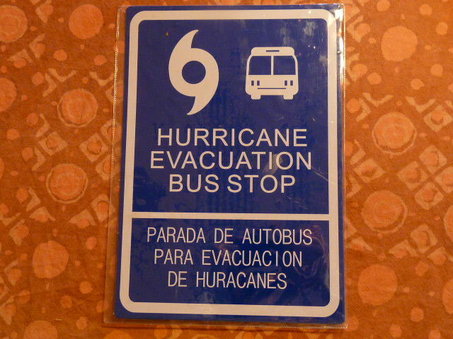 PA62 PLAQUES PUBLICITAIRE Panneau routier tolée : évacuation bus OURAGAN