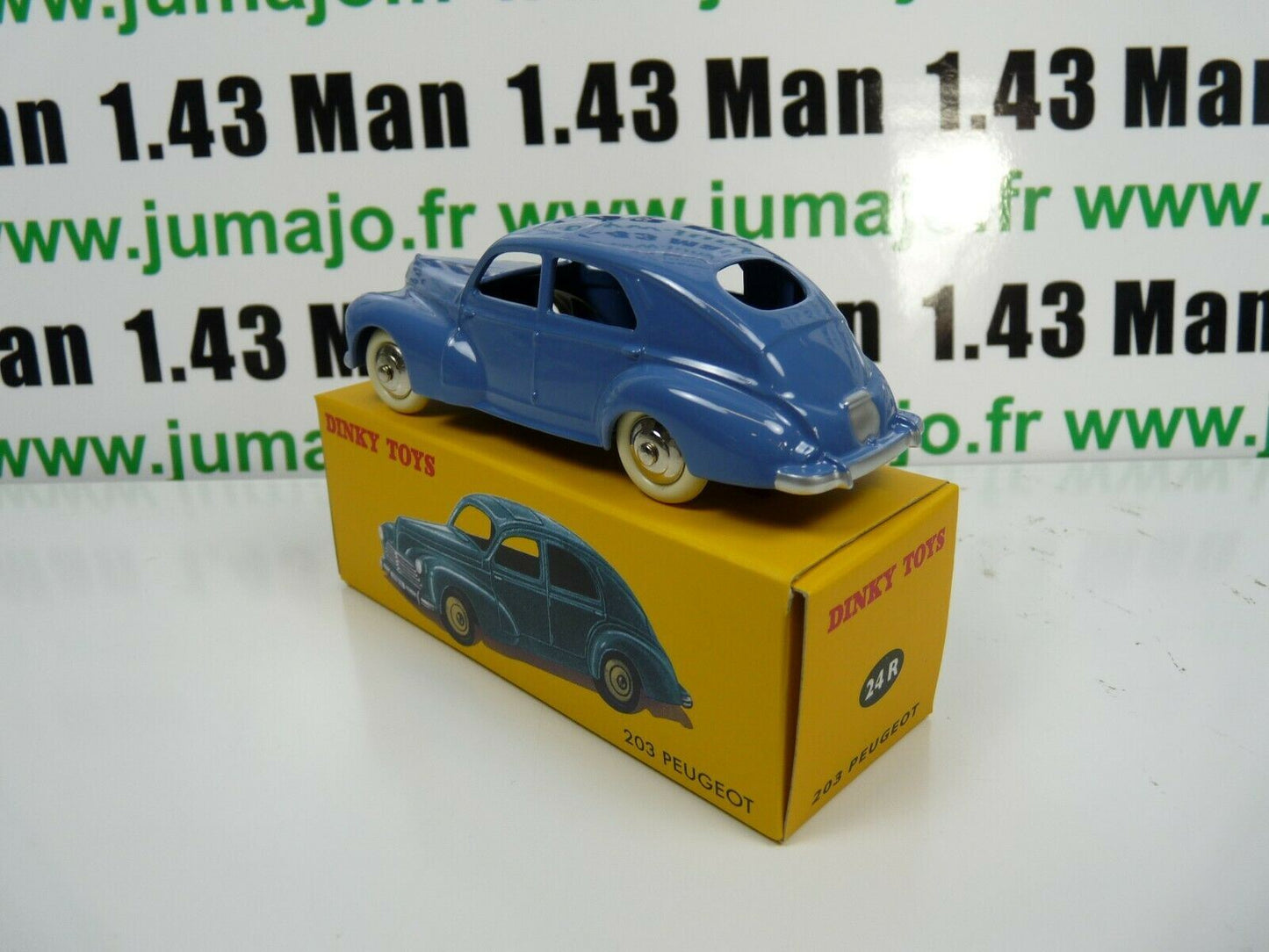 DT71 Voiture 1/43 réédition DINKY TOYS atlas 24R PEUGEOT 203 bleu coffret