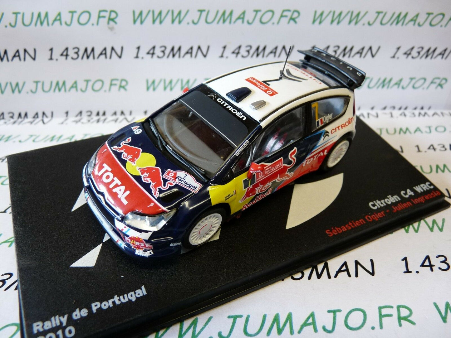 RIT voiture 1/43 IXO Altaya Rallye BELG : CITROEN C4 WRC Ogier Portugal 2010