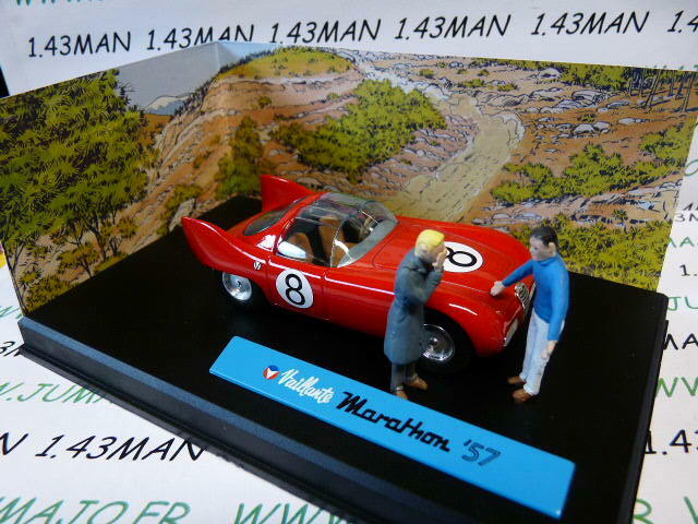 MV37 voiture altaya IXO 1/43 diorama BD MICHEL VAILLANT : MARATHON '57 n°37