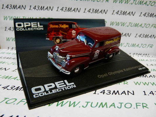 OPE96 1/43 IXO eagle moss OPEL collection n°88 : OLYMPIA KASTENWAGEN café 1950