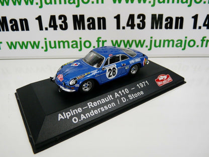 RDK15 1/43 IXO atlas MONTE CARLO scandinave RENAULT Alpine A110 1971 Andersson