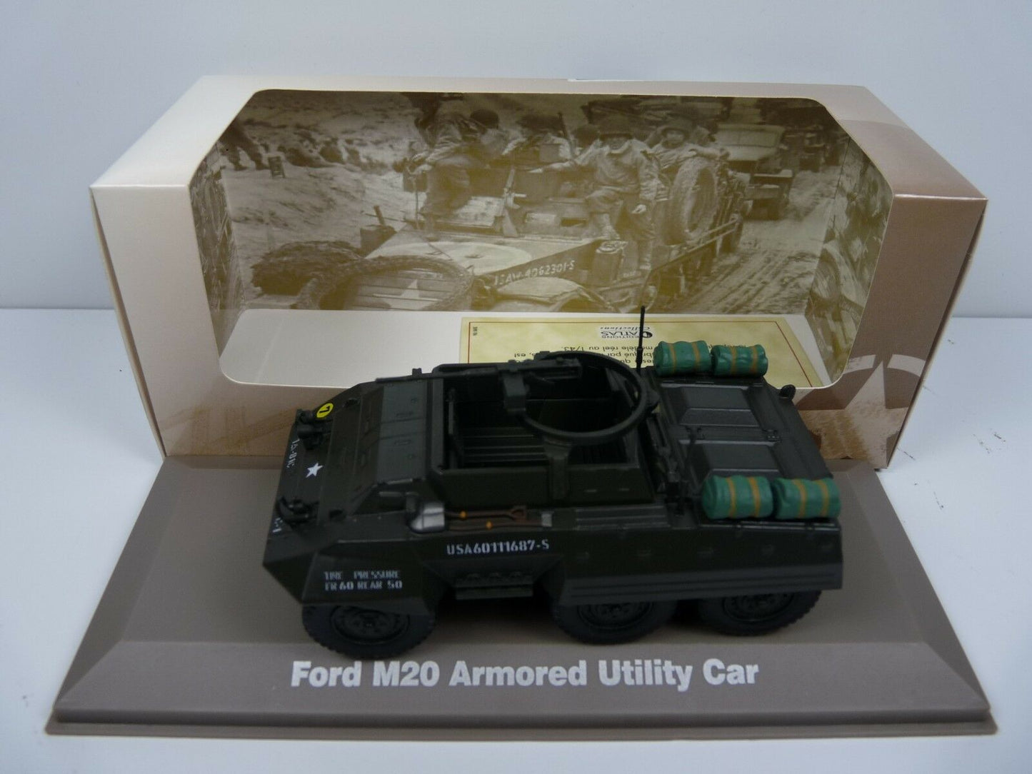 BL6 atlas IXO 1/43 Blindés WW2 : Ford M20 Armored Utility Car US army USA