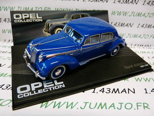 OPE94 voiture 1/43 IXO eagle moss OPEL collection : ADMIRAL 1937/1939 Bleu
