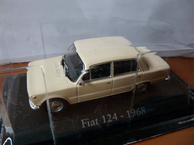 RBA18 voiture 1/43 RBA Italie IXO : FIAT 124 crème 1968