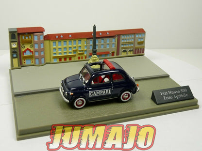 IT81 Voiture 1/43 FIAT : Diorama FIAT 500 Nuova Tetto Apribile Campari