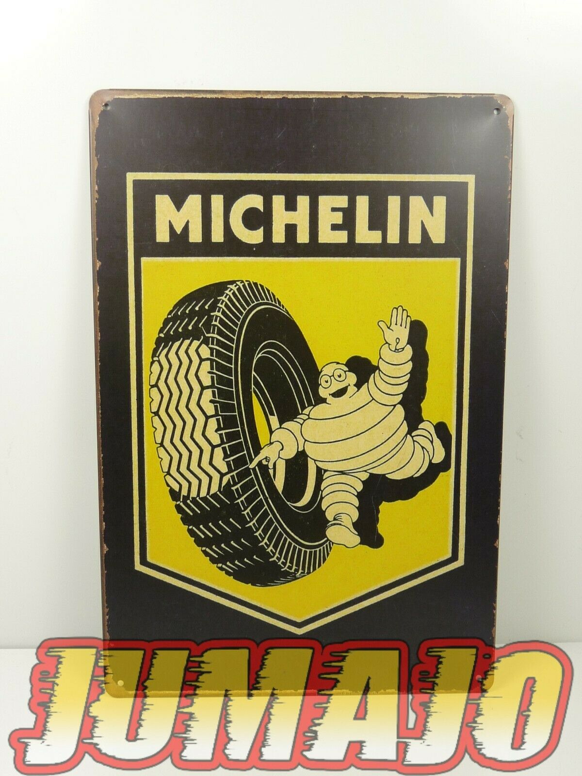 PB104 PLAQUES TOLEE vintage 20 X 30 cm : MICHELIN + PNEU