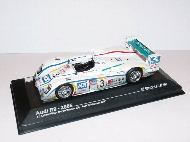 MS9 voiture 1/43 IXO 24 Heures Le Mans : AUDI R8 Winner 1st 2005 Lehto