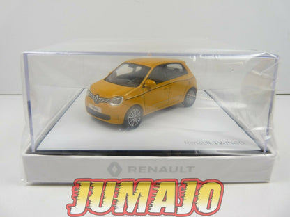 REN9 VOITURE 1/43 NOREV dealer pack : RENAULT TWINGO III jaune mangue 2014