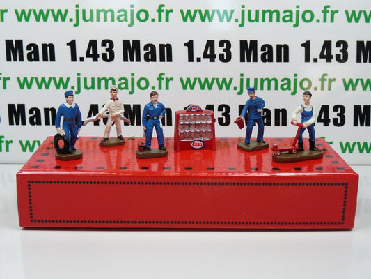 DT96 Voiture réédition HORNBY atlas : coffret 5 figurines Mécaniciens ESSO