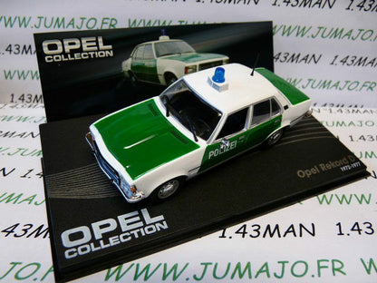 OPE101 voiture 1/43 IXO eagle moss OPEL collection : REKORD D Polizei 1972/1977