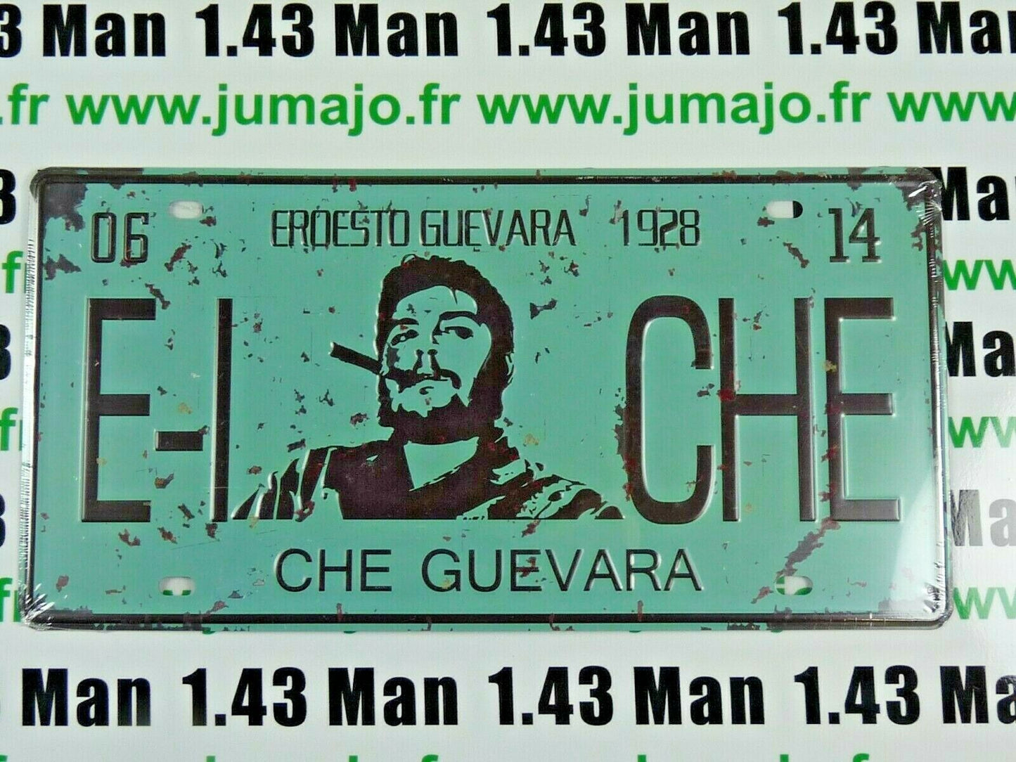 PA121 PLAQUES TOLEE vintage 15 X 30 cm : EL CHE Ernesto Guevara 1928