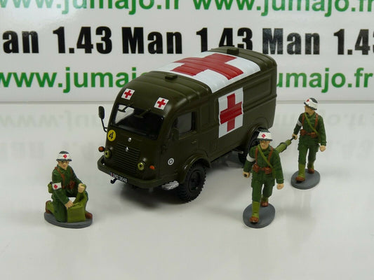 Lot VMF1 + soldat DIREKT IXO 1/43 Renault 1000 Kg R2087 croix rouge + 3 soldats