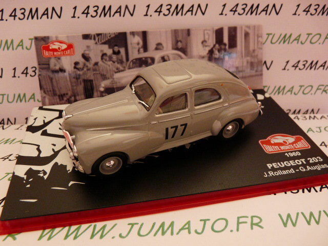 RMC13 voiture 1/43 IXO altaya Rallye Monte Carlo : PEUGEOT 203 1960 Rolland