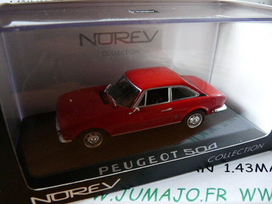 NOR9 voiture 1/43 NOREV : PEUGEOT 504 coupé rouge MIB