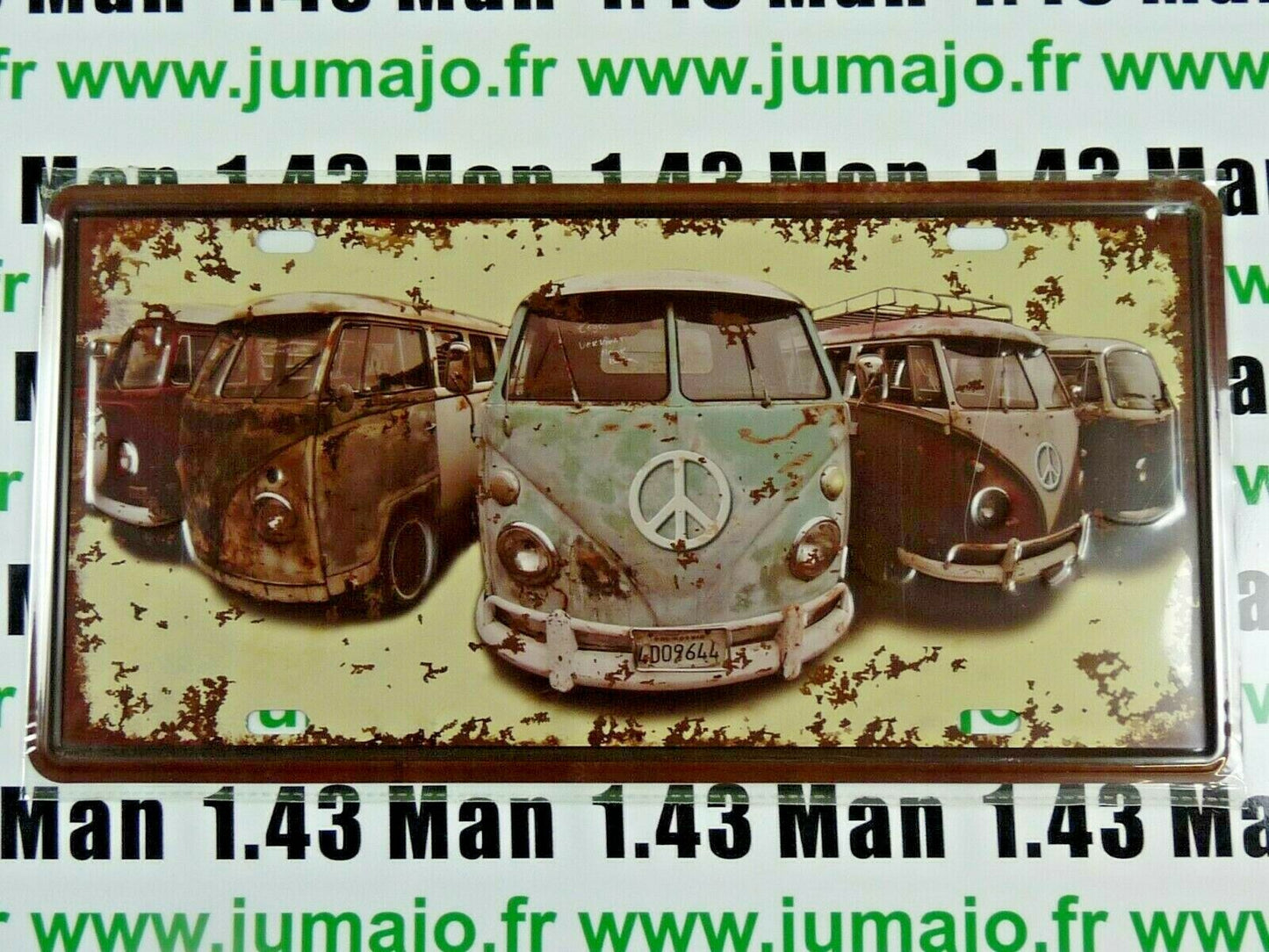 PA103 PLAQUES TOLEE vintage 15 X 30 cm : VW Combis avec Relief