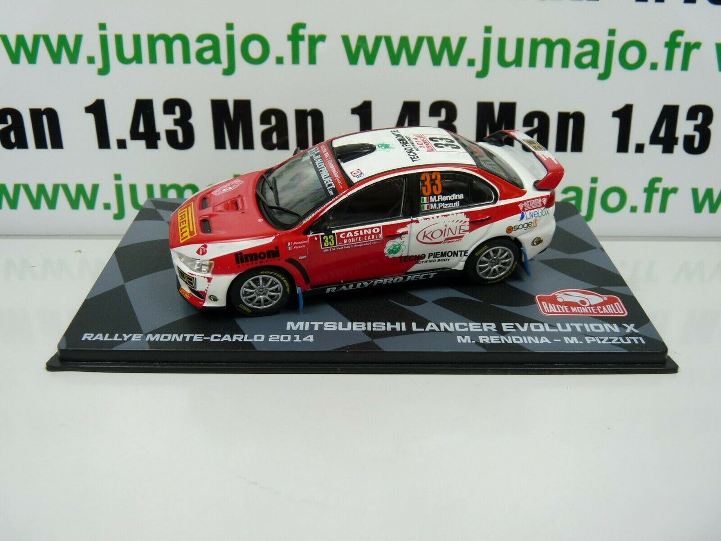 RMIT16 1/43 IXO Rallye Monte Carlo : MITSUBISHI LANCER EVO X 2014 Rendina #33