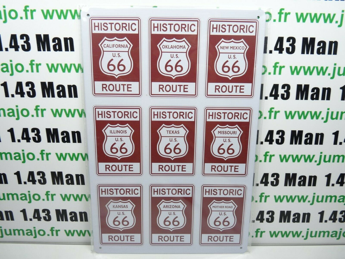 PA9 PLAQUES TOLEE vintage 20 X 30 cm : Route 66 US Historic