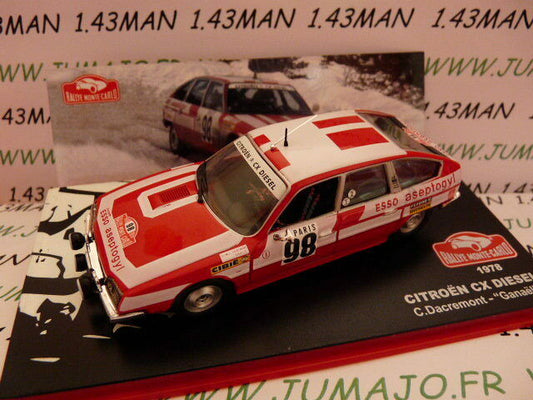 RMC63 1/43 IXO altaya Rallye Monte Carlo : CITROËN CX Diesel 1978 Ganaëlle