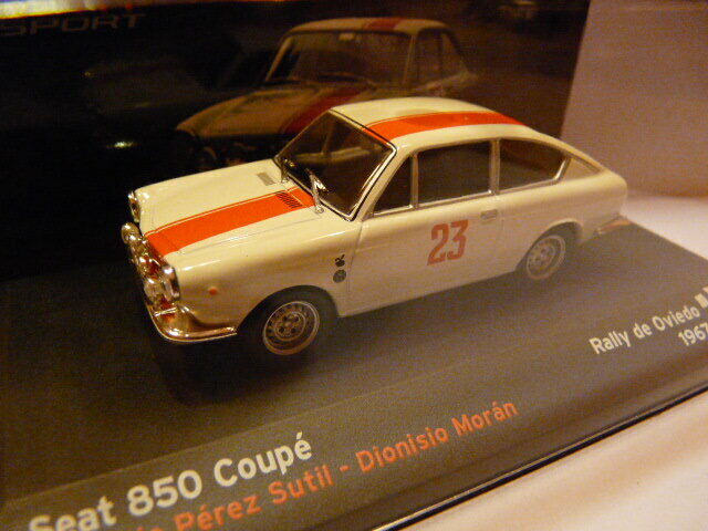 RES17 voiture 1/43 IXO altaya SEAT de Rallye : SEAT 850 coupé 1967 Sutil Oviedo