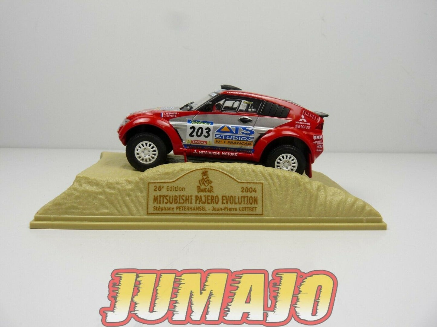 DKR3 1/43 NOREV M6 Paris/Dakar : MITSUBISHI PAJERO 2004 #203 Winner Peterhansel