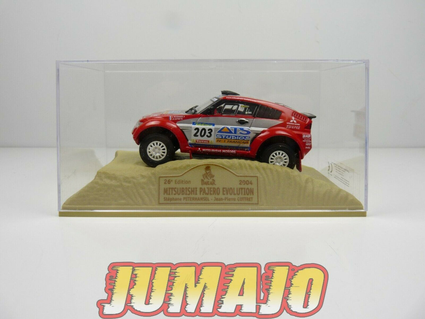 DKR3 1/43 NOREV M6 Paris/Dakar : MITSUBISHI PAJERO 2004 #203 Winner Peterhansel